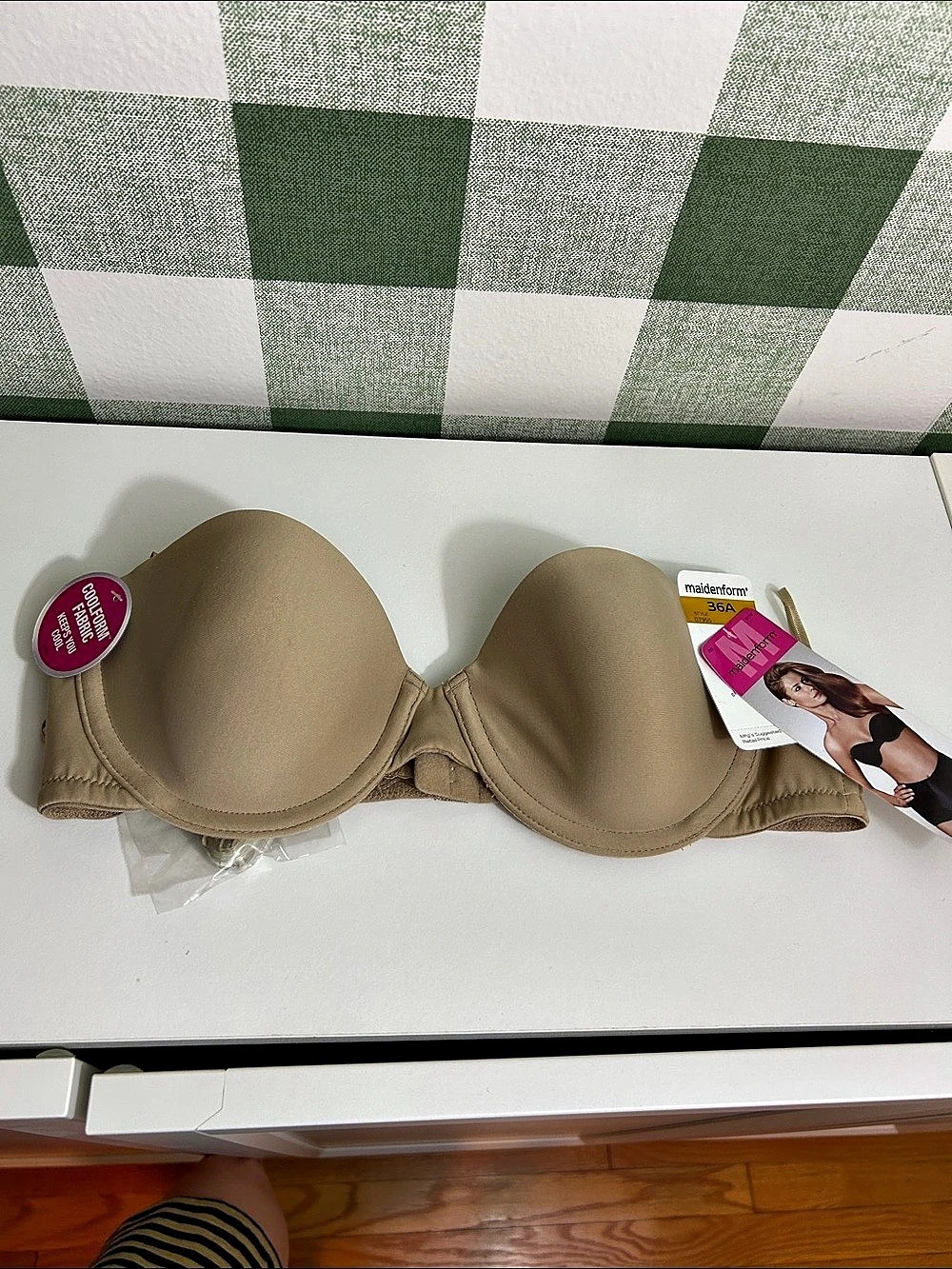 NWT Maidenform Nude Strapless Bra Brown Size 36A